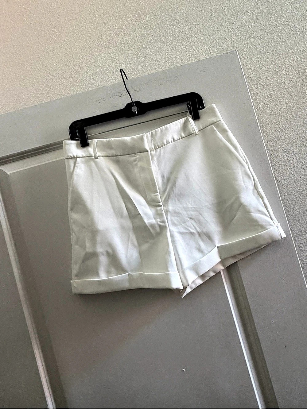 OVI High Waist Shorts in White NWT